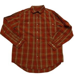 Wolverine Plaid Button Down Shirt L Red Grey Workwear Flannel Style